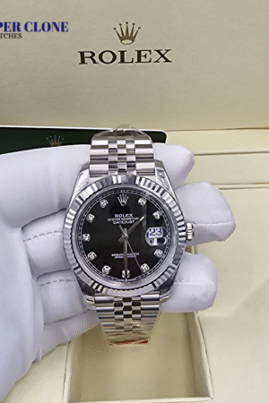 Rolex Datejust 41MM Steel Jubilee Black Diamonds Dial