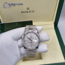 Rolex Day-Date Silver Dial Fluted Bezel
