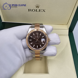Rolex Datejust 41 Chocolate Baton Dial