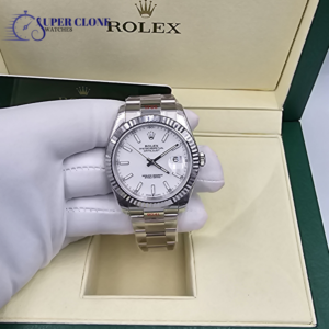 Rolex Datejust 41mm, White Index Dial