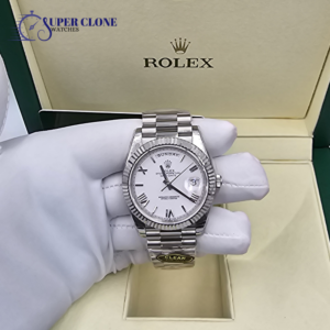 Rolex Day Date 128236-0017 White Roman Dial