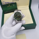 Rolex Milgauss Green Crystal Stainless Steel Black Dial