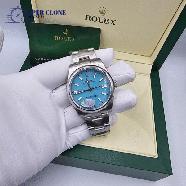 Rolex Oyster Perpetual 41mm Turquoise Tiffany Blue Dial