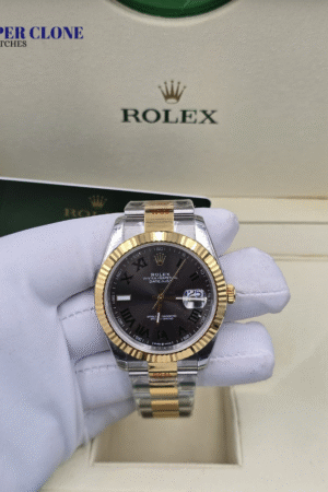Rolex Date Just 41mm Two Tone Wimbledon Dial