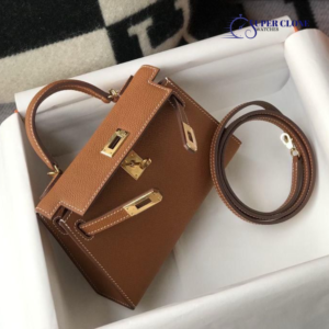 Hermes Mini Kelly Sellier 20cm Gold Epsom