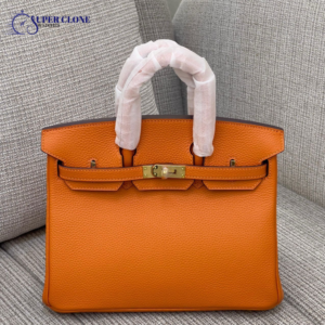 Hermes Birkin 30cm Bag In Orange Clemence Leather