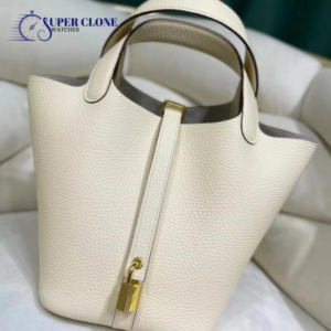 Hermes Wool Picotin Lock 18 Togo Leather Bag