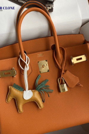 Hermes Birkin 35cm Bag In Orange Clemence Leather