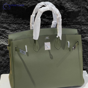 Hermes 35cm Vert Canopee Togo Leather Birkin Bag