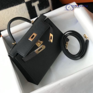 Hermes Mini Kelly Sellier 20cm Black Epsom