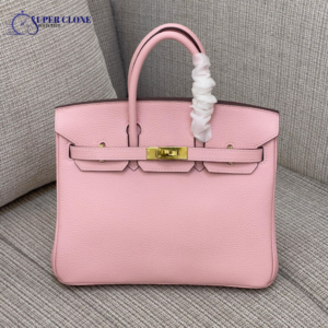 Hermes Birkin 30cm Bag In Pink Clemence Leather