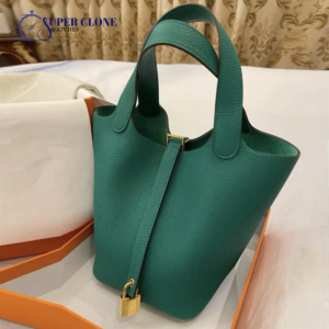 Hermes Picotin 18 Bag Gold Hardware Green