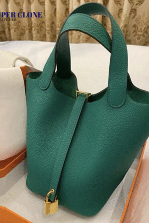 Hermes Picotin 18 Bag Gold Hardware Green