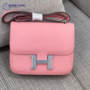 Hermes Epsom Constance Slim Wallet Pink Leather