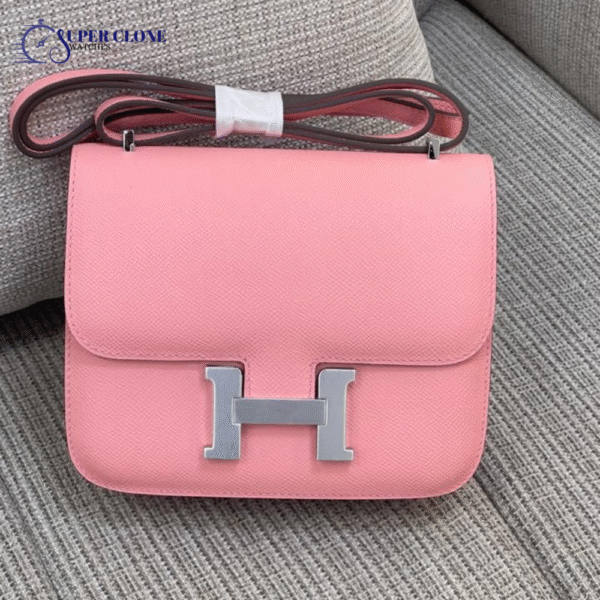 Hermes Epsom Constance Slim Wallet Pink Leather