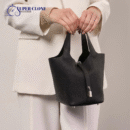 Hermes Black Clemence Picotin Lock 18 Palladium Hardware