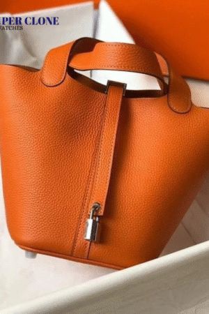 Hermes Picotin 18 in Orange Minium Phw