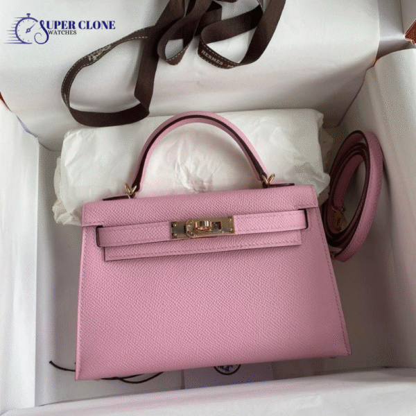 Hermes Mini Kelly Sellier 20cm Pink Epsom