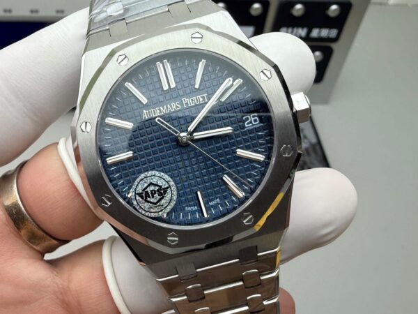 Audemars Piguet Royal Oak Blue Dial Super Clone Watch - Image 4