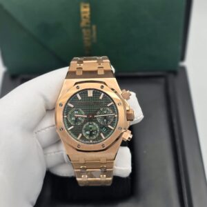 Audemars Piguet Royal Oak Chronograph Rose Gold Green Dial 41mm