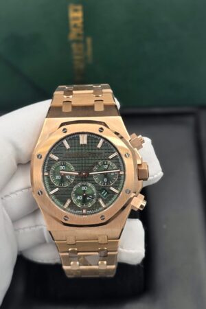Audemars Piguet Royal Oak Chronograph Rose Gold Green Dial 41mm