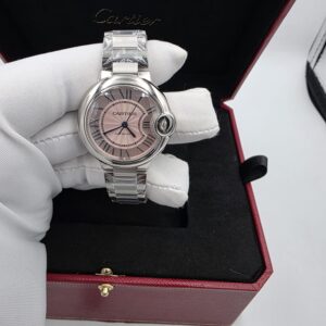 Cartier Ballon Bleu De Cartier Pink Dial Silver Steel