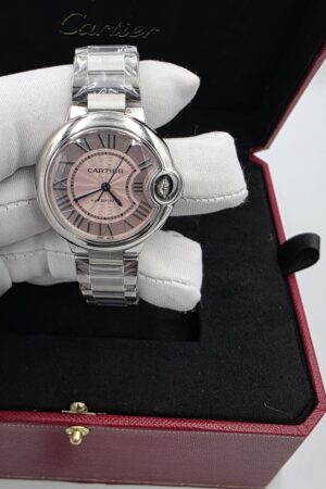 Cartier Ballon Bleu De Cartier Pink Dial Silver Steel