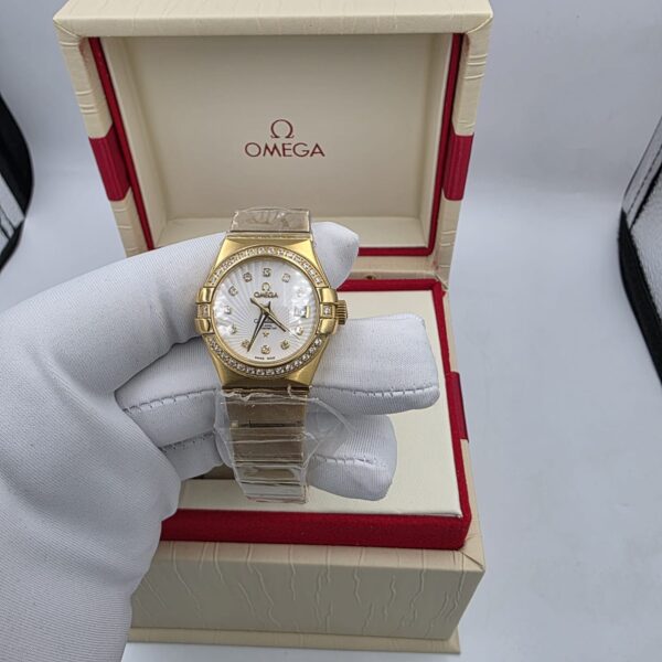 Omega Constellation Quartz 27mm Rose Diamond