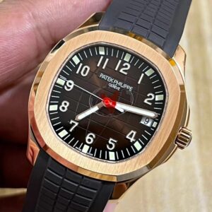 Patek Philippe Aquanaut Date Brown Strap Rose Gold