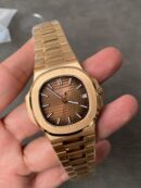 Patek Philippe Nautilus Rose Gold Brown Sunburst Dial
