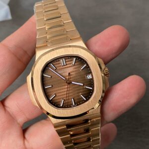 Patek Philippe Nautilus Rose Gold Brown Sunburst Dial
