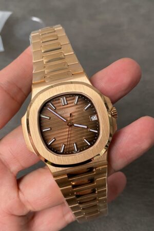 Patek Philippe Nautilus Rose Gold Brown Sunburst Dial