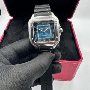Super Clone Cartier Santos De Cartier Blue Dial