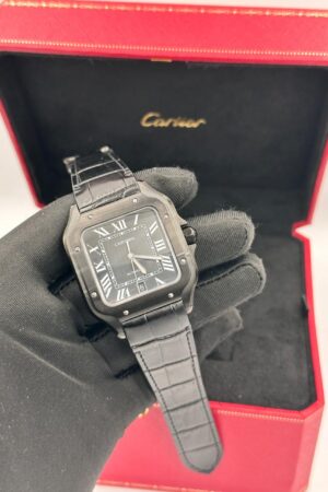 Super Clone Santos De Cartier Leather Strap