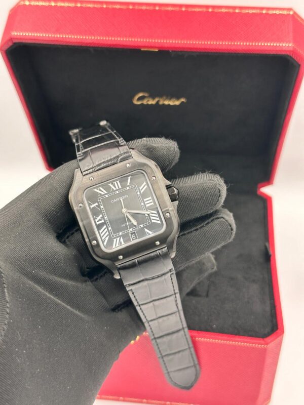 Super Clone Santos De Cartier Leather Strap