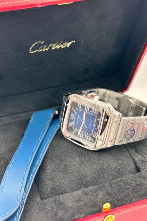 Super Clone Santos de Cartier Blue Dial Watch