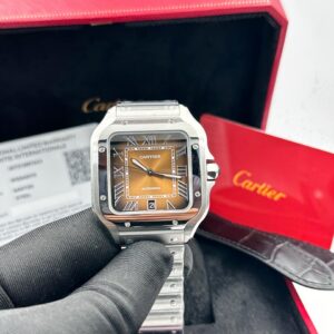 Super Clone Santos de Cartier Brown Dial Watch