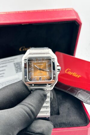 Super Clone Santos de Cartier Brown Dial Watch