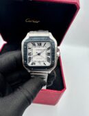 Super Clone Santos de Cartier PVD Blue Dial