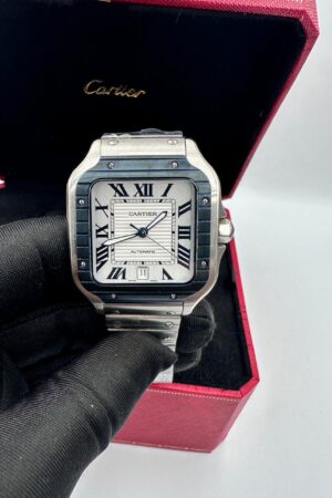 Super Clone Santos de Cartier PVD Blue Dial