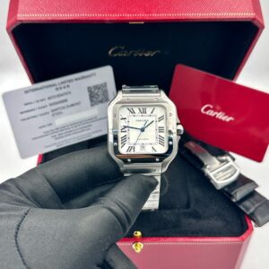 Super Clone Santos de Cartier White Dial Watch