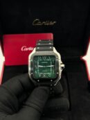Super Clone Cartier Santos Arabic Green Dial