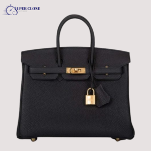 Hermes Birkin 25 Black Togo Leather Palladium